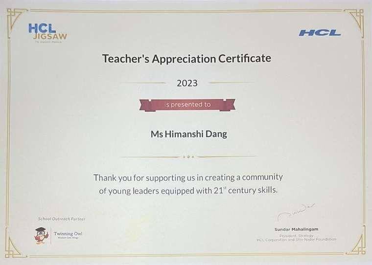 HCL certificate
