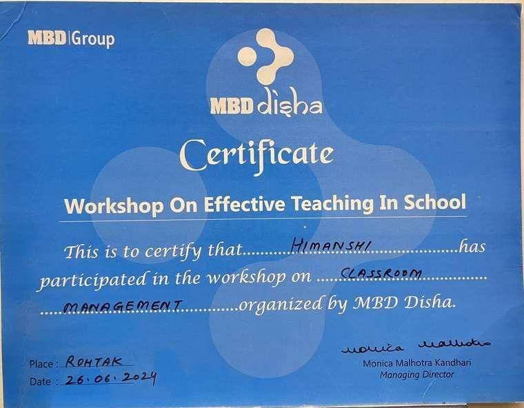 MBD Group certificate